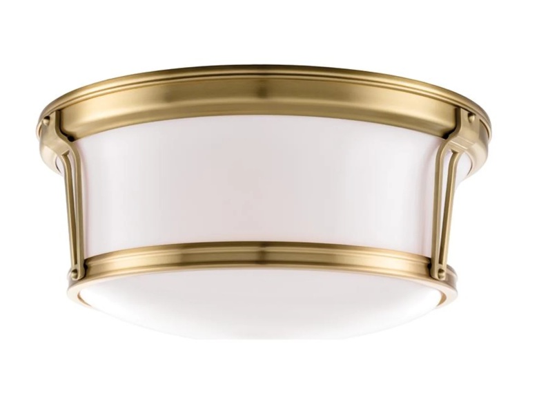HUDSON VALLEY 15" Newport 3 Light Flush Mount Ceiling Fixture 6515-AGB