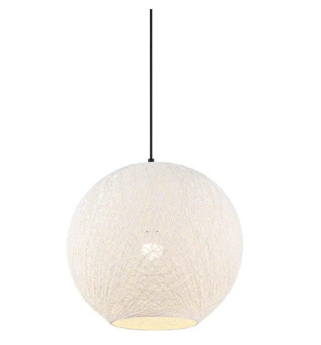 JONATHAN Y Lacey 20" Wide Led Pendant White Black JYL1136A