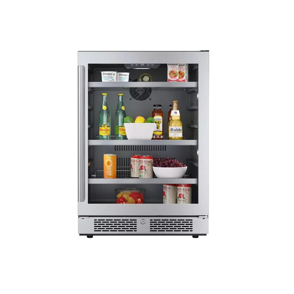 AVALLON 24″ 5.7 Cf Undercounter Beverage Cooler In Stainless Steel ABR242PRSRH