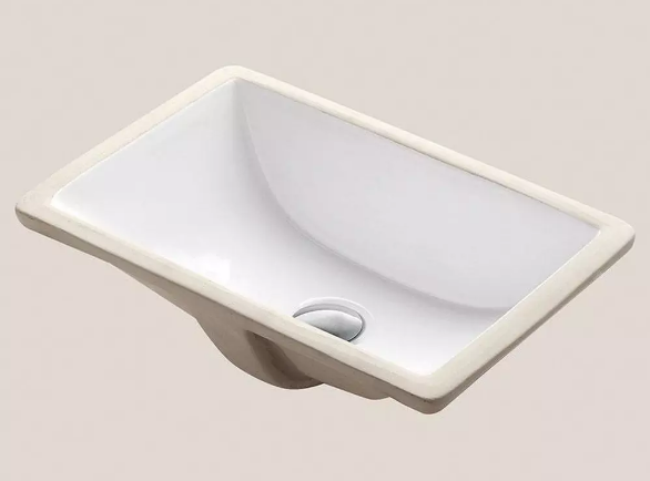 Madeli 18" Undermount Rectangular Vitreous China Bathroom Sink In White CB1813WH