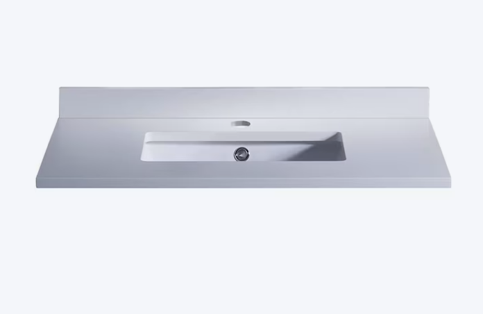 Fresca Bath 30" Oxford White Ceramic Drop In Or Undermount Rectangular Bathroom Sink Drain Included FCT2030wh