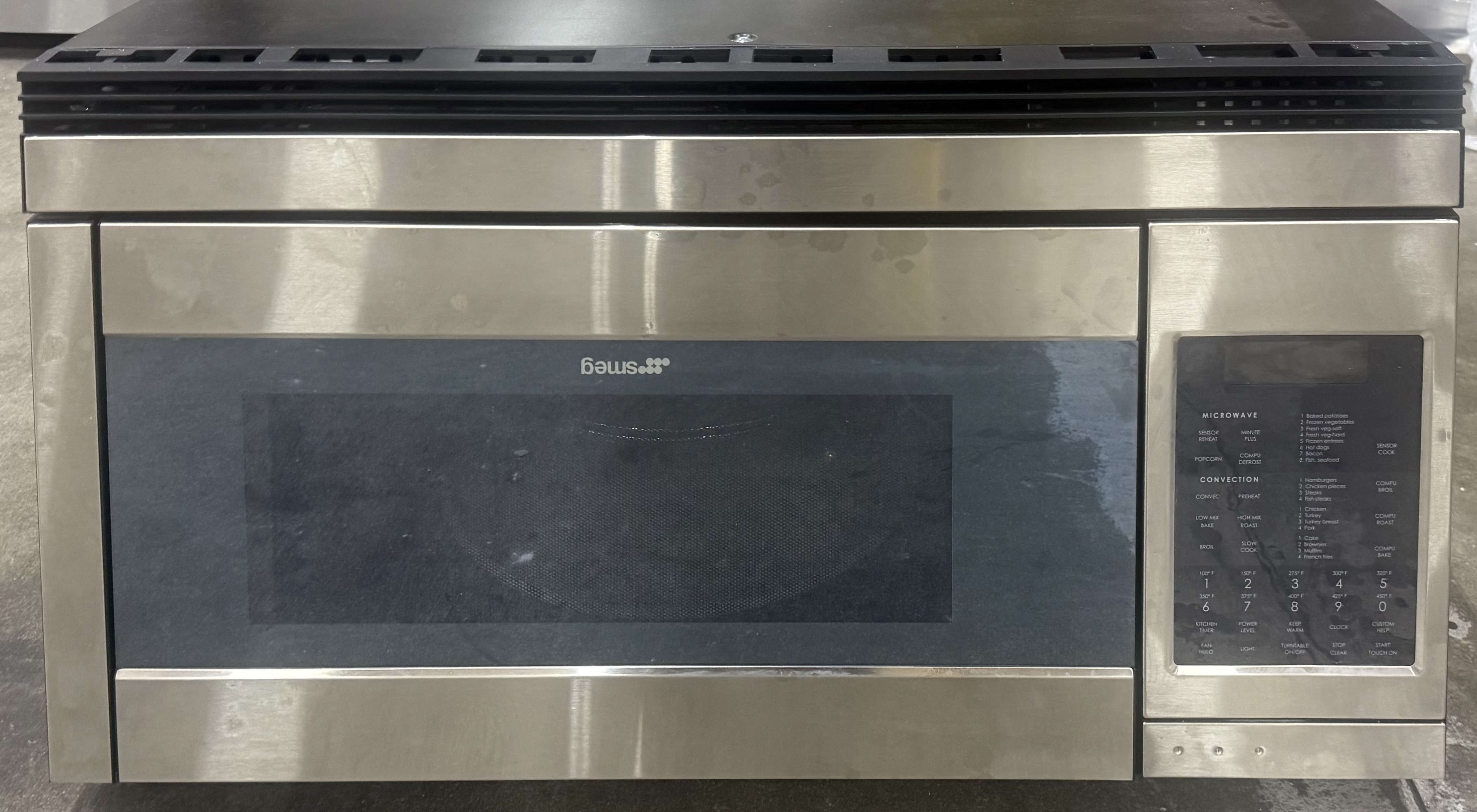 SMEG 30" Over The Range Microwave Stainless Steel OTR111SU