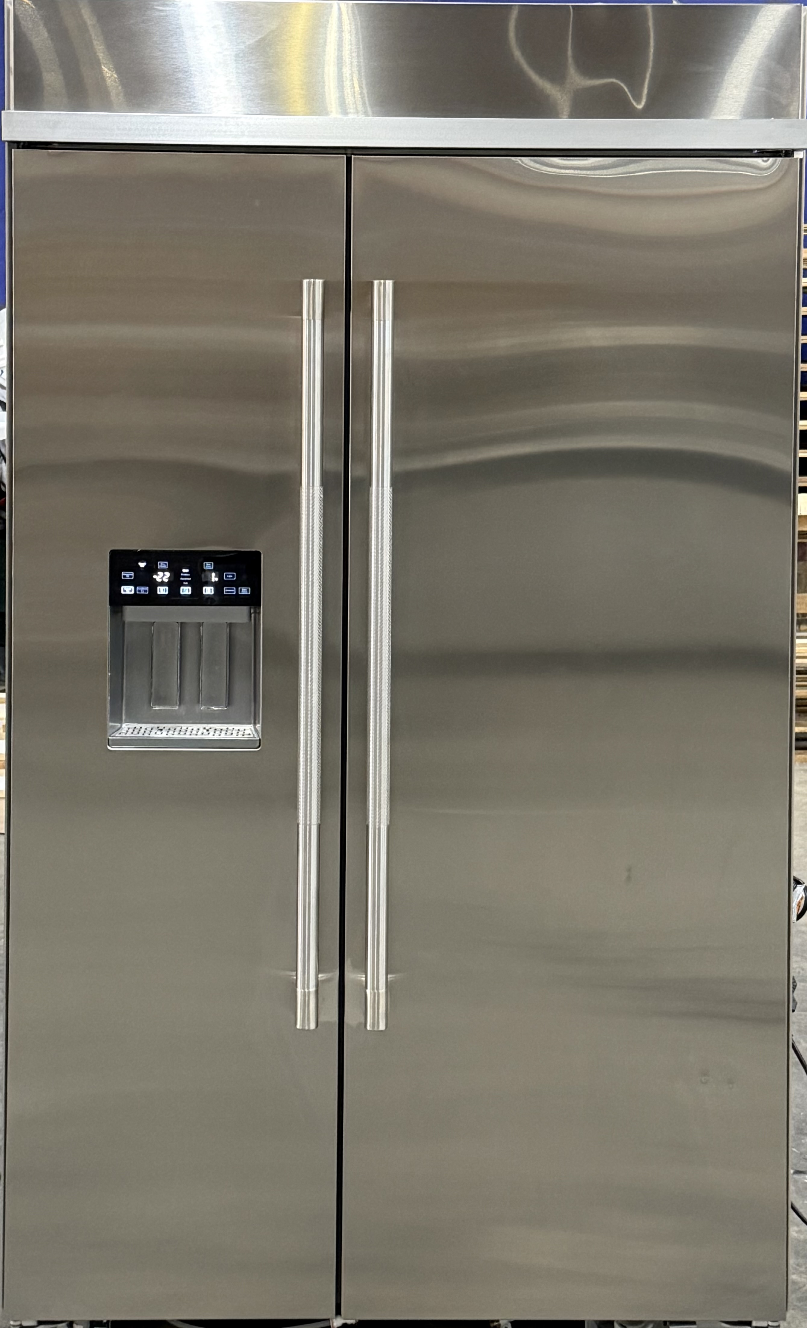 JENNAIR 48 Inch Built In Side By Side Refrigerator 29.5 Cu. Ft. Stainless Steel JBSS48E22L