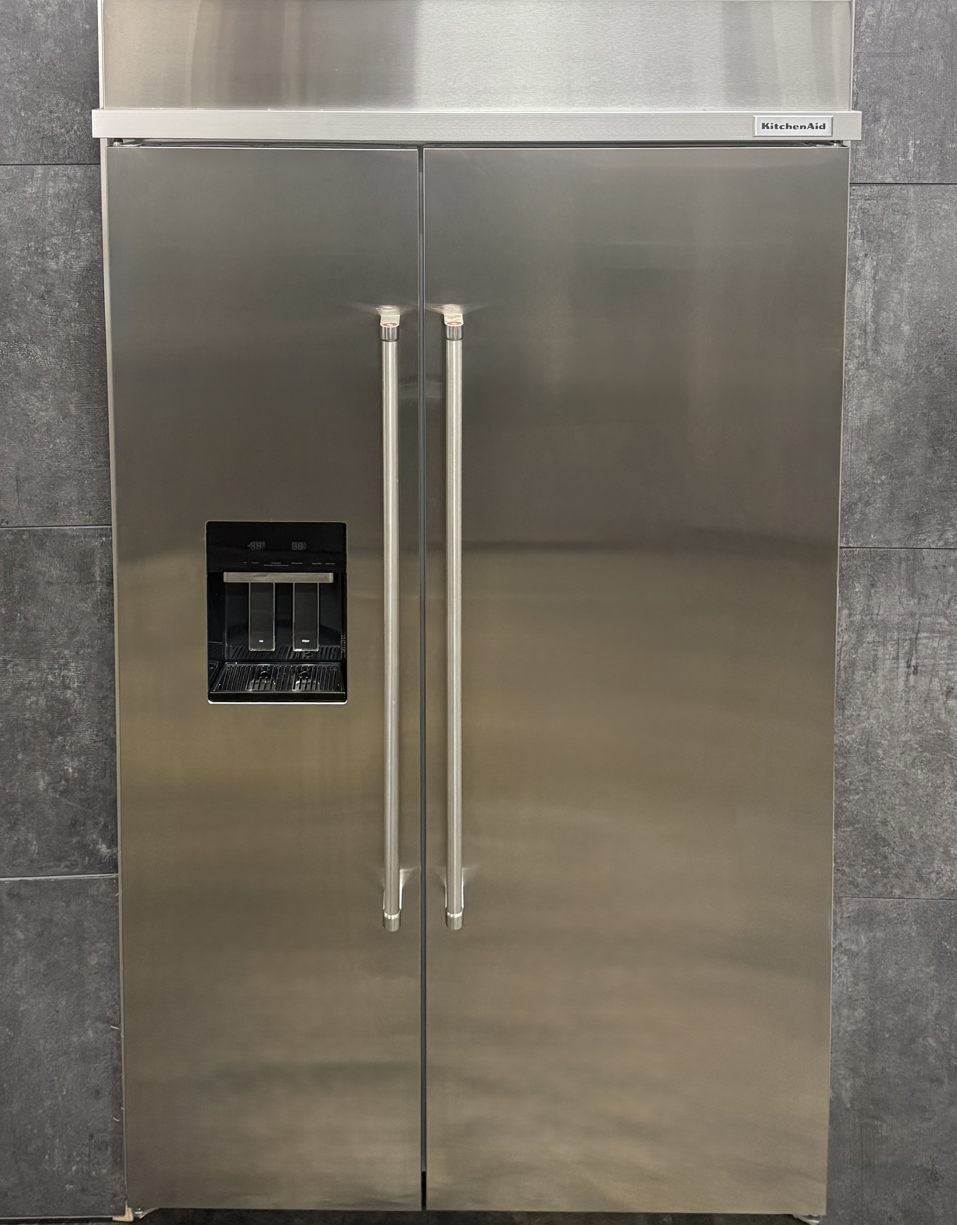 KITCHENAID 29.4 Cu. Ft. 48" Built In Side By Side Refrigerator With Ice And Water Dispenser KBSD708MSS