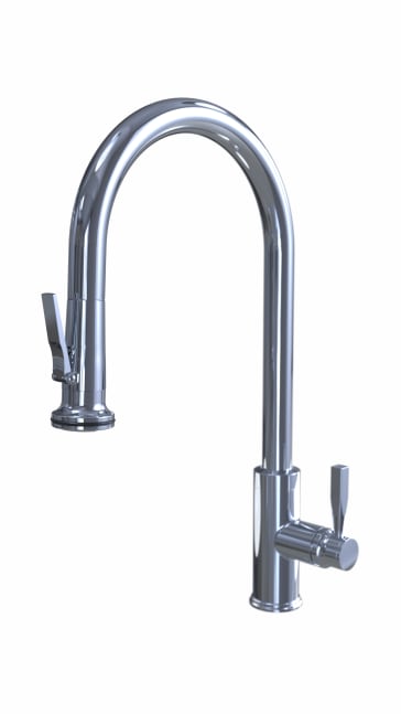 WATERSTONE Lurano 1.75 Gpm Single Hole Pull Down Kitchen Faucet LU110-2-CH