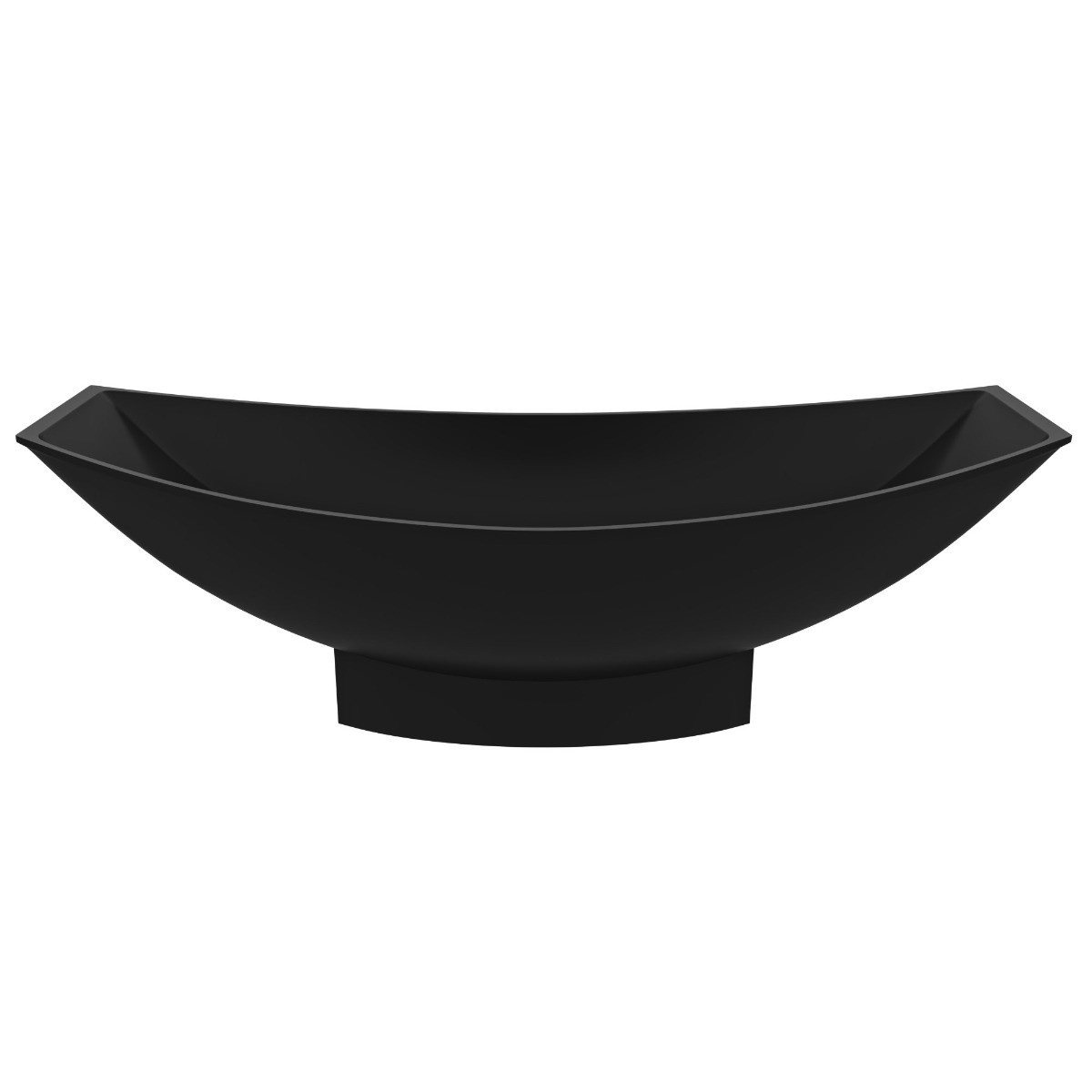 Alfi 71 Inch Solid Surface Resin Free Standing Hammock Style Bathtub Black Matte AB9991BM