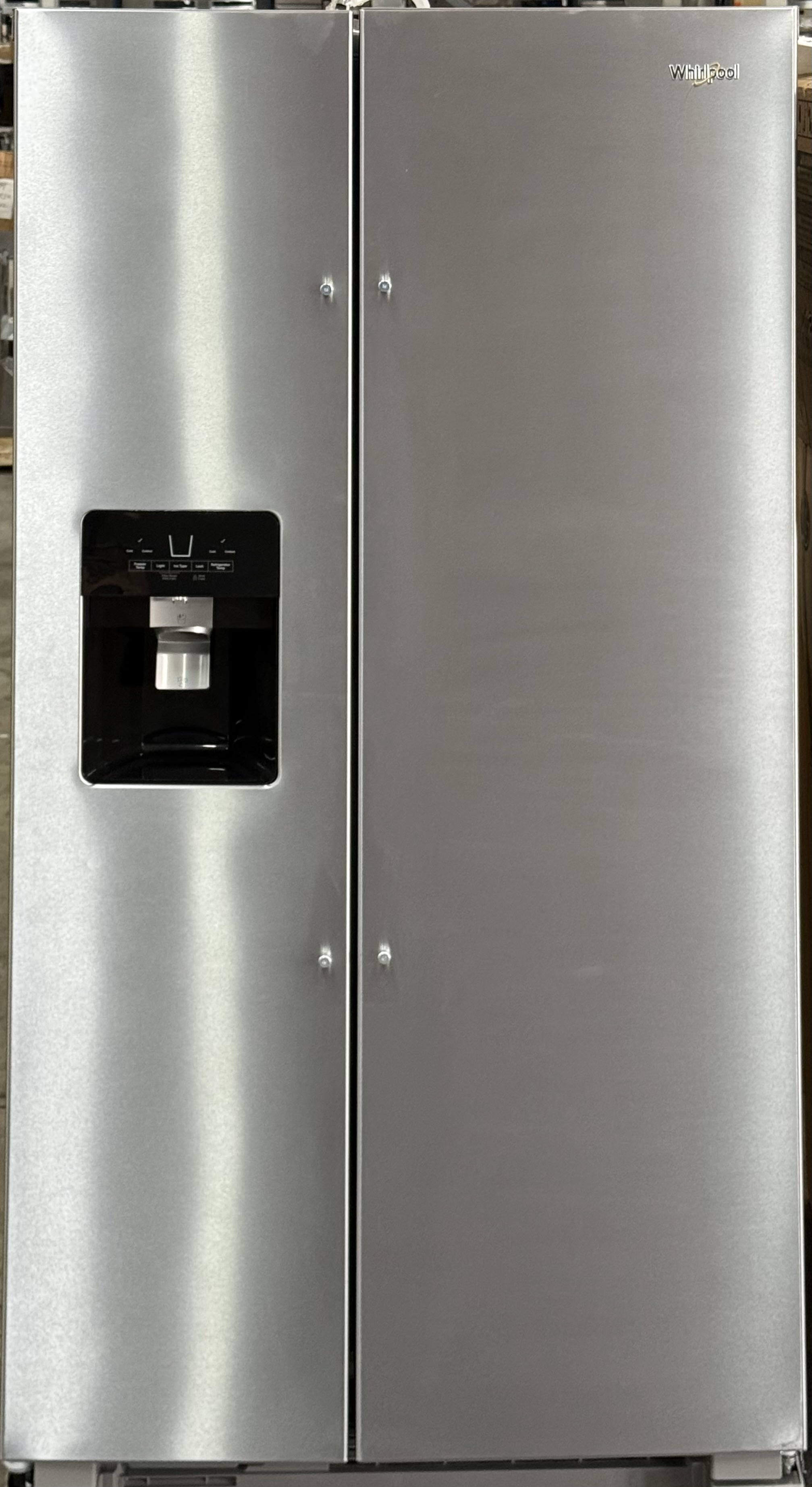 WHIRLPOOL 36 Inch Side By Side Refrigerator Monochromatic Stainless Steel 24.5 Cu. Ft. WRS335SDHM