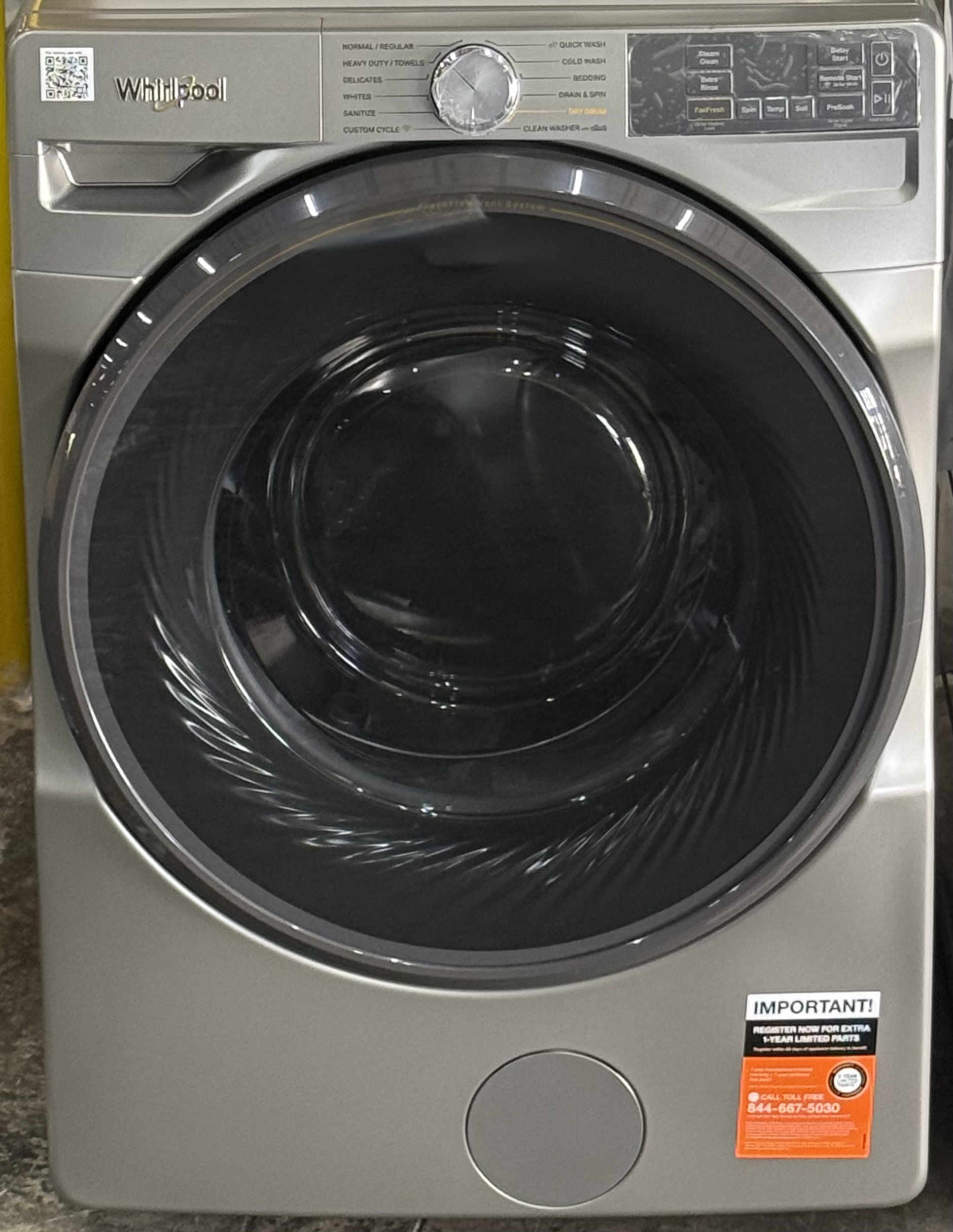 WHIRLPOOL 5.2 Cu. Ft. I.e.c. Smart Front Load Energy Star Certified Washer With Freshflow Vent System WFW5720RR