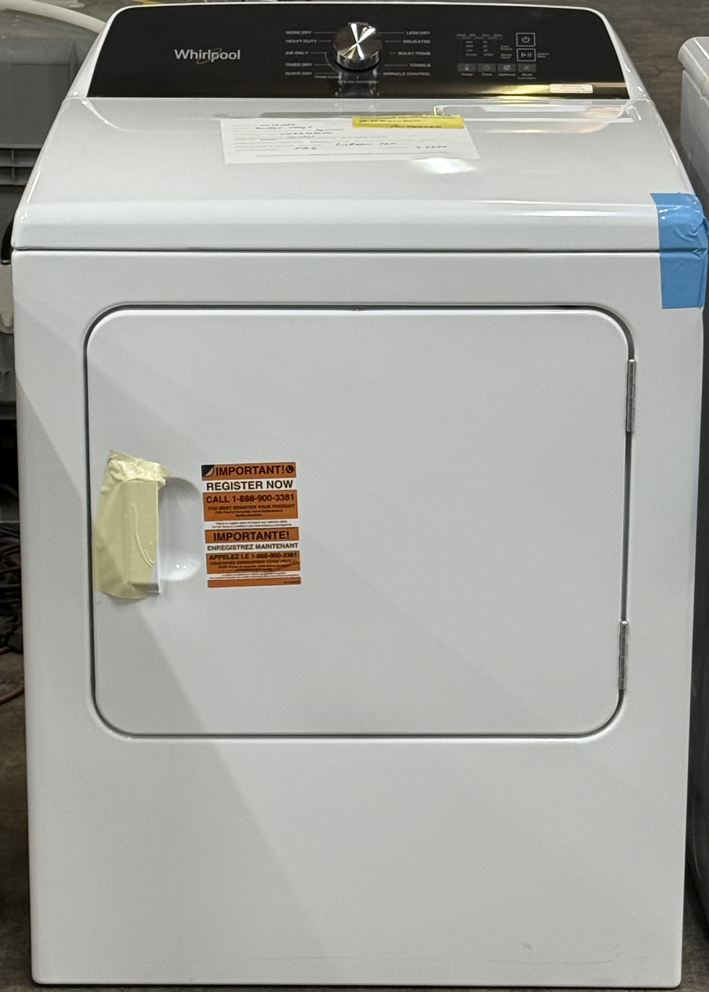 WHIRLPOOL 29" Top Load Electric Dryer 7.0 Cu. Ft. White WED5050LW