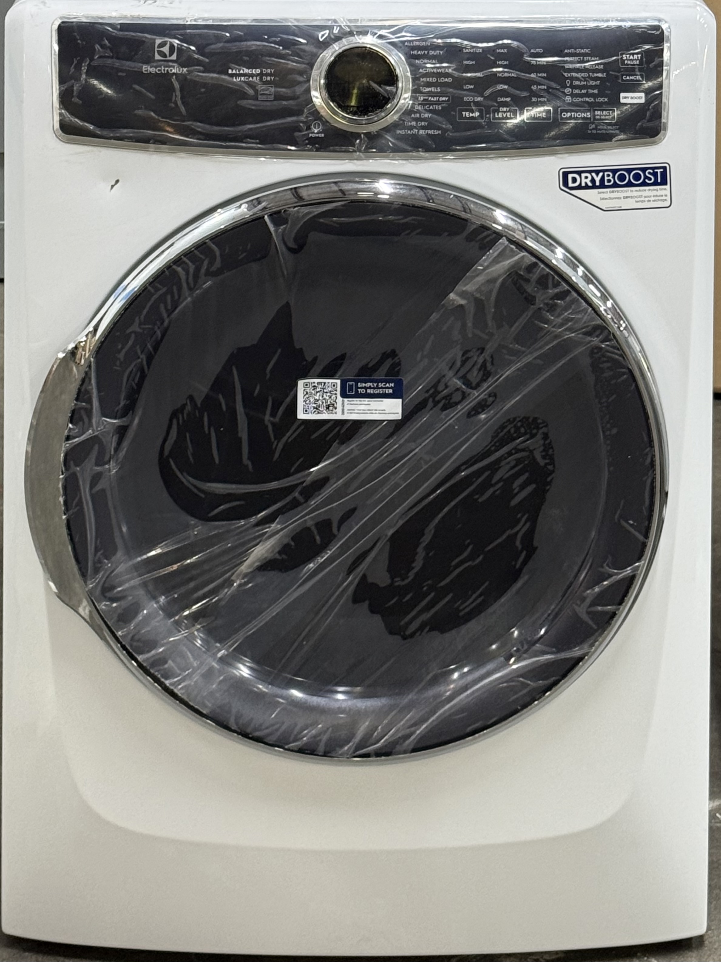 ELECTROLUX 27 Inch Front Load Electric Dryer 8 Cu. Ft. White ELFE7637AW