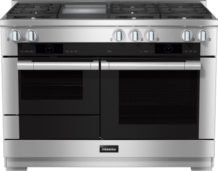 MIELE 48" Liquid Propane Dual Fuel Range 3.21 Cu. Ft. Clean Touch Steel HR 1956-3 LP DF GD