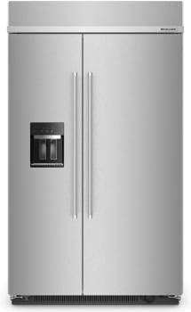 KITCHENAID 48" Built In Side By Side Refrigerator 29.4 Cu. Ft. Printshield Stainless Steel KBSD708MPS