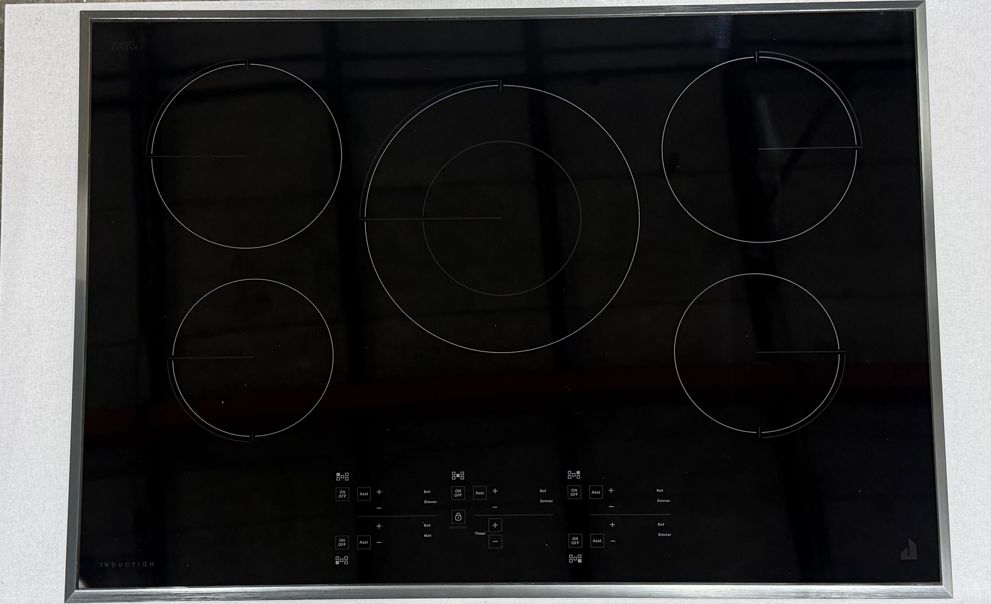 JENNAIR 30" Induction Cooktop With 5 Elements Stainless Steel Trim JIC4530KS01