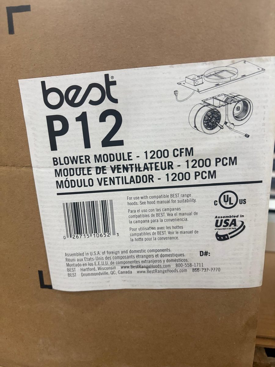 BEST 1200 Cfm Internal Blower Module P12