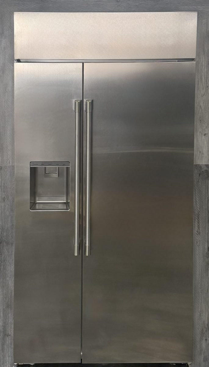 MONOGRAM 42 Inch Built In Side By Side Refrigerator Stainless Steel 24.4 Cu. Ft. ZISS420DNSS