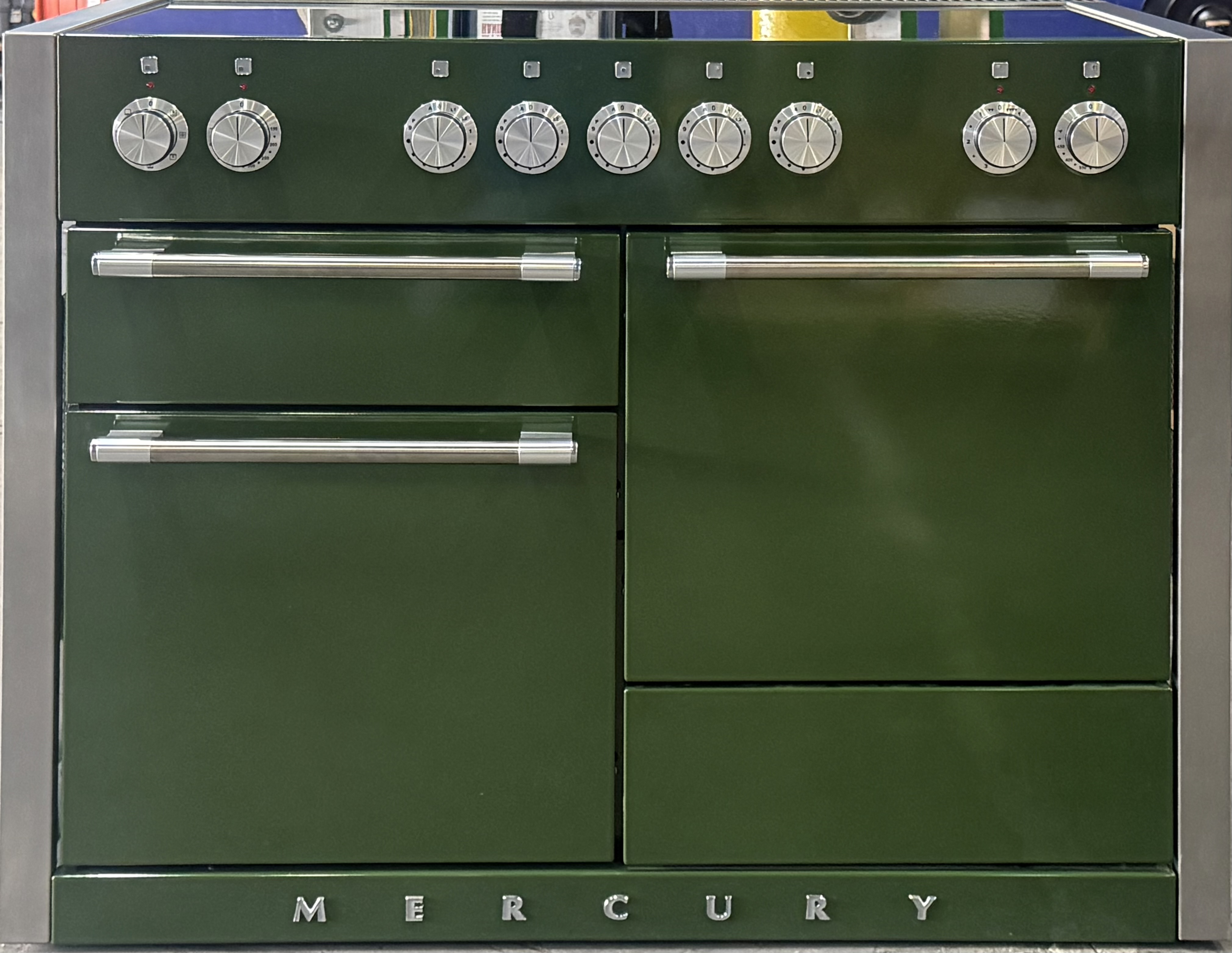 AGA 48" Induction Range With 5 Elements And Triple Oven 6 Cu. Ft. Cornwall Green Amc48dfcwg AMC48IN