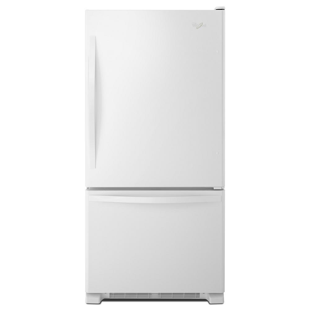 WHIRLPOOL 33 Inches Wide Bottom Freezer Refrigerator With Spillguard(tm) Glass Shelves 22 Cu. Ft WRB322DMBW