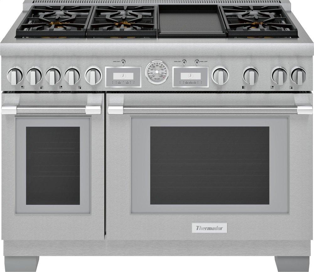 THERMADOR Gas Freestanding Range 48 Pro Grand Commercial Depth PRG486WDG