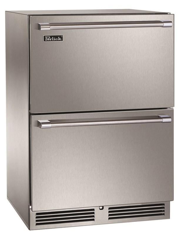 PERLICK 24" Panel Ready Outdoor Undercounter Freezer Drawers 5.2 Cu. Ft. HP24FO46