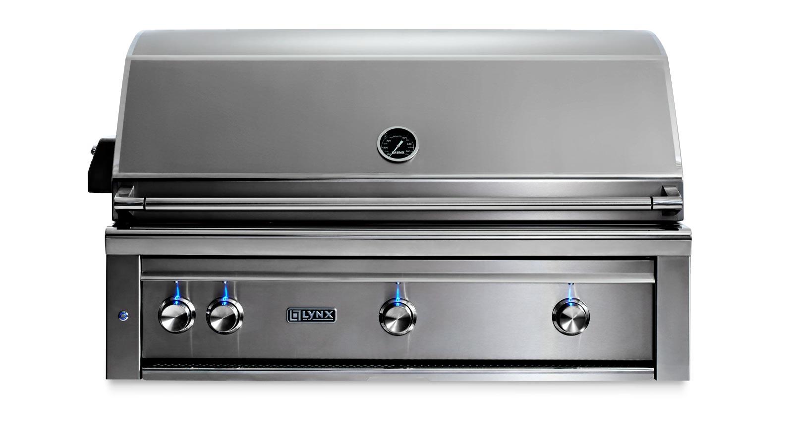 LYNX 42" Built In Natural Gas Grill W Rotisserie L42R-3-NG