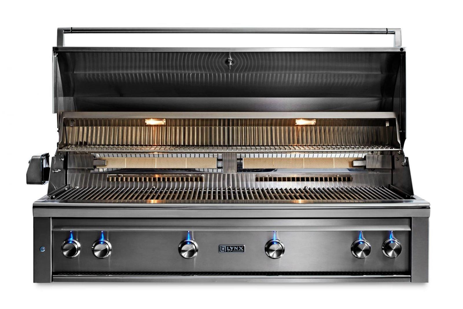 LYNX 54 Inch Built In Grill With 1555 Sq. In. Cooking Surface Stainless Steel L54TR-NG