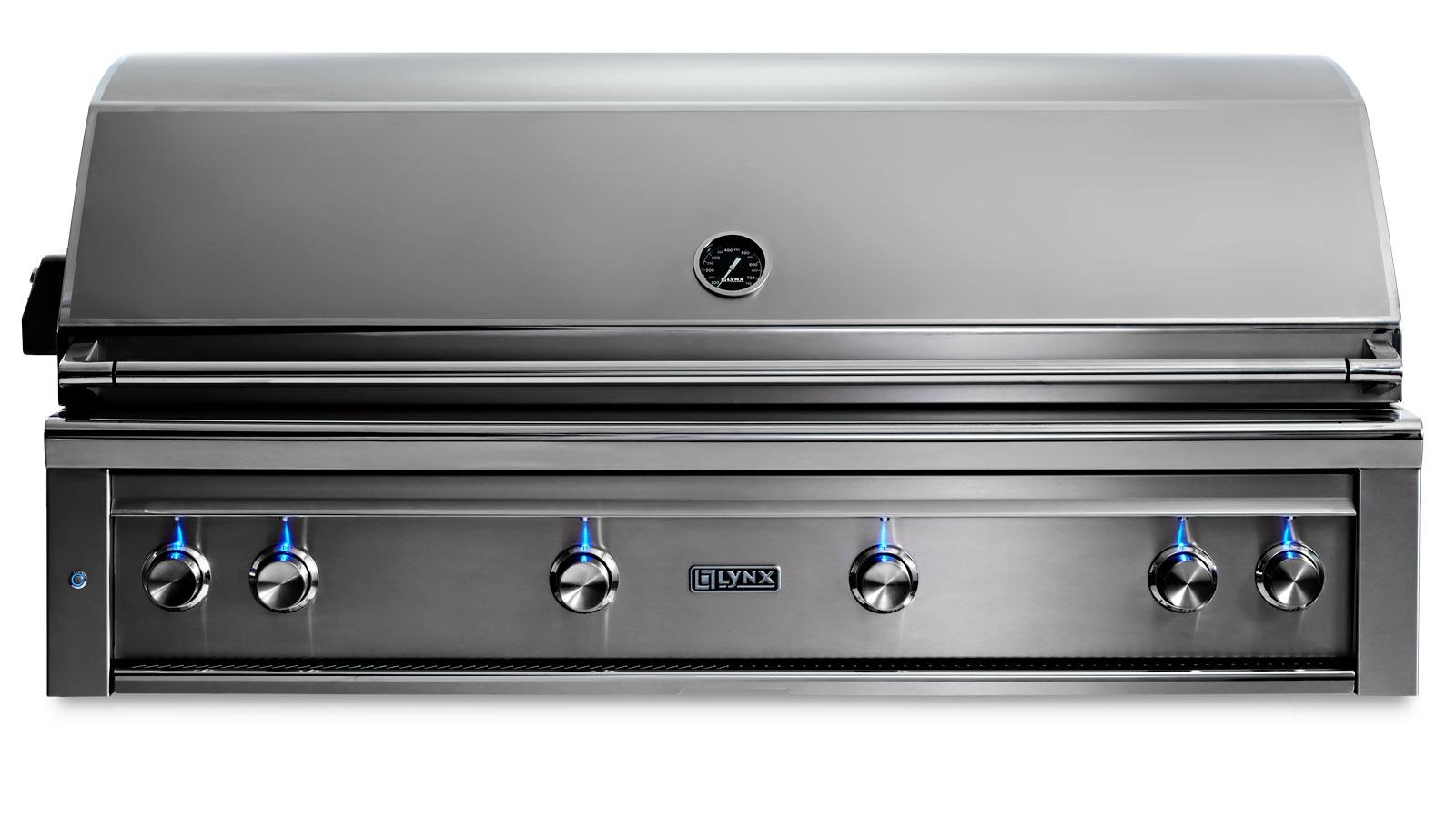 LYNX 54 Inch Built In Grill With 1555 Sq. In. Cooking Surface Stainless Steel L54TR-NG