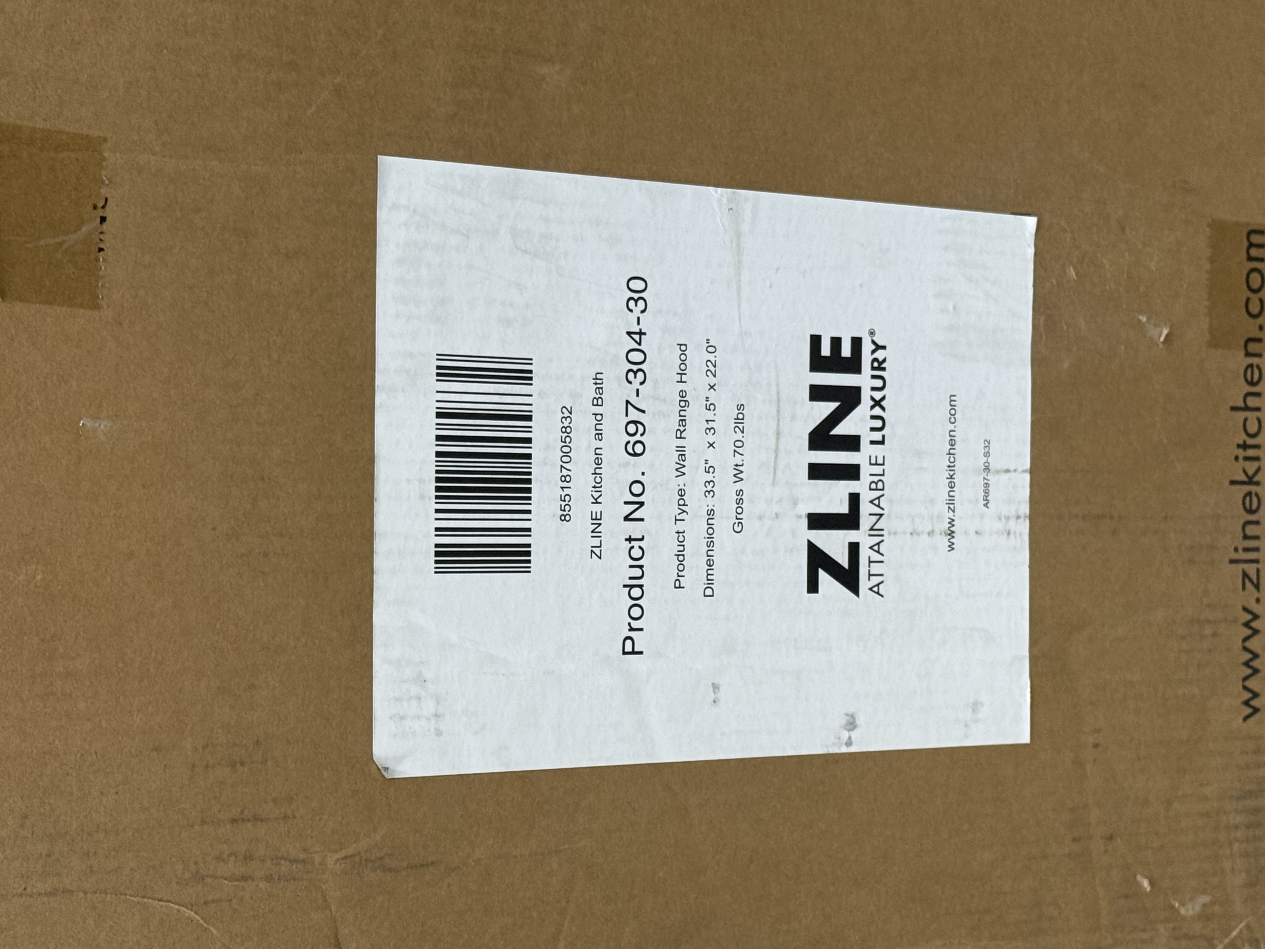 ZLINE 30" Outdoor Wall Mount Chimney Range Hood Stainless Steel 69730430