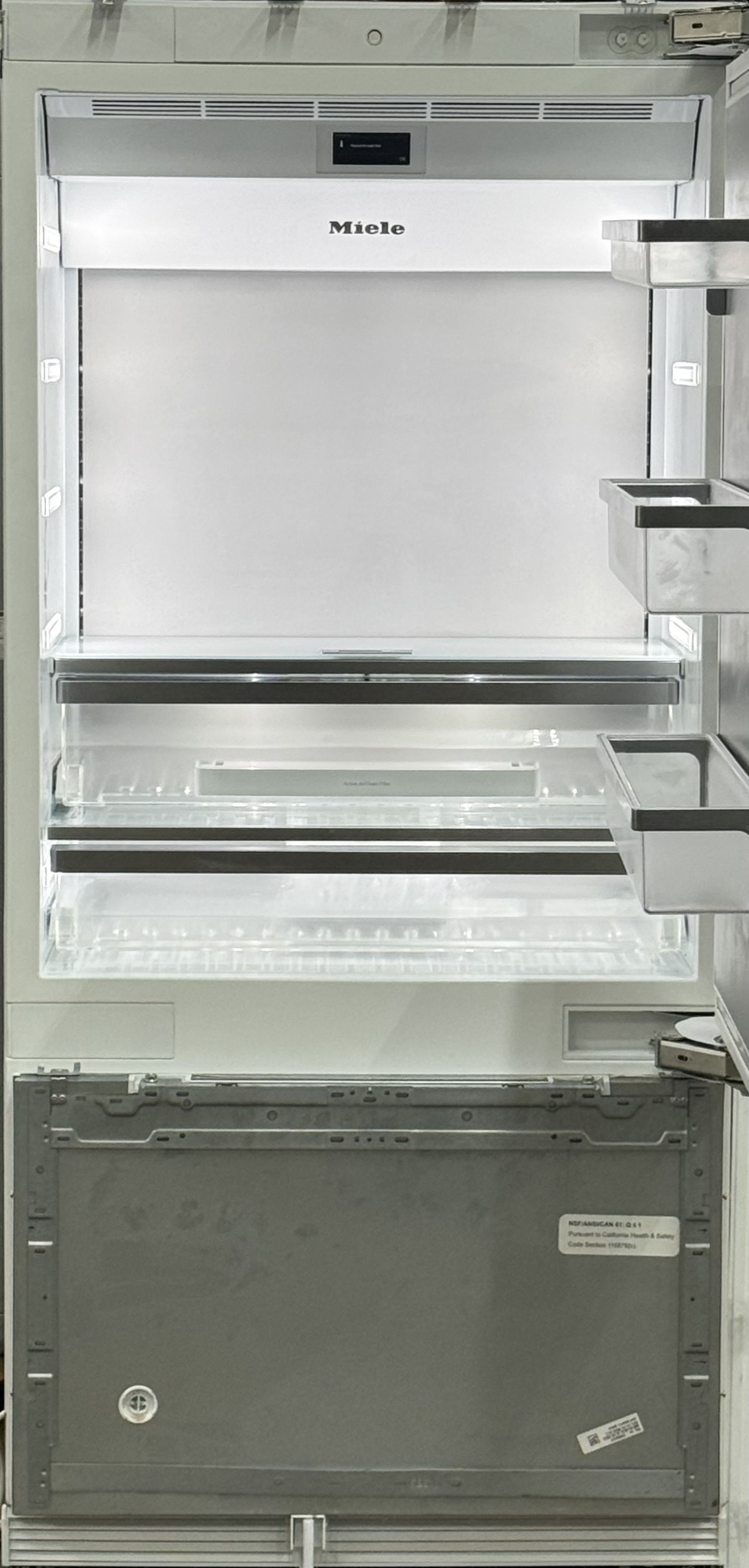 MIELE 36" Panel Ready Built In Bottom Freezer Refrigerator 19.56 Cu. Ft. Right Hinge Fully Integrated KF2902VI