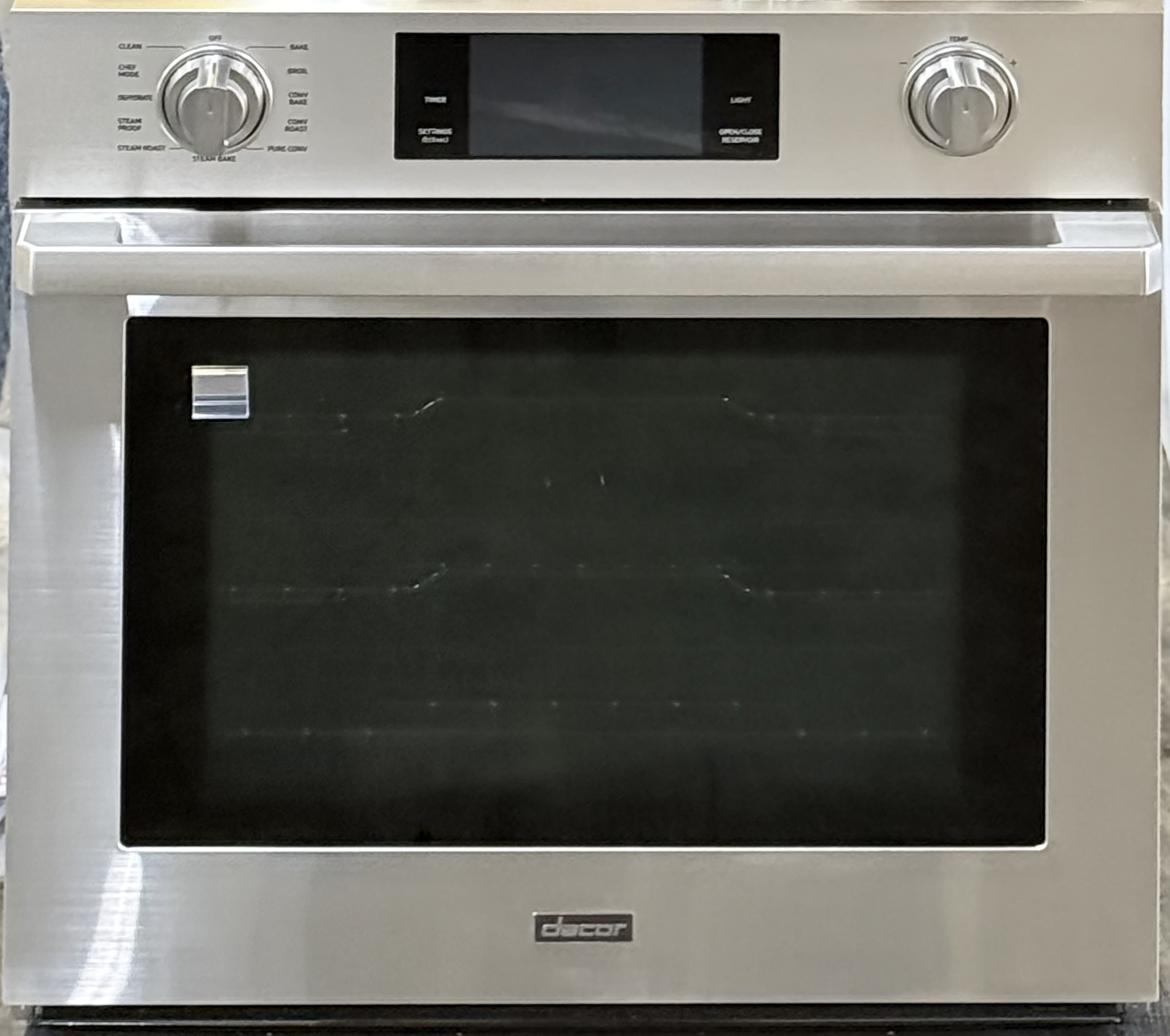 DACOR 30" Steam Assisted Single Wall Oven 4.8 Cu. Ft. Silver Stainless Steel DOB30T977SSD