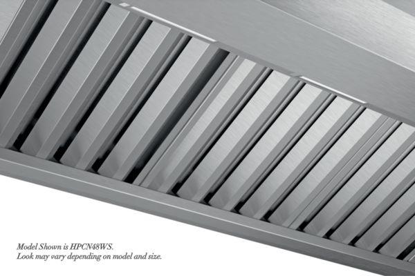 Commercial-style baffle filters are designed for heavy-duty high heat cooking