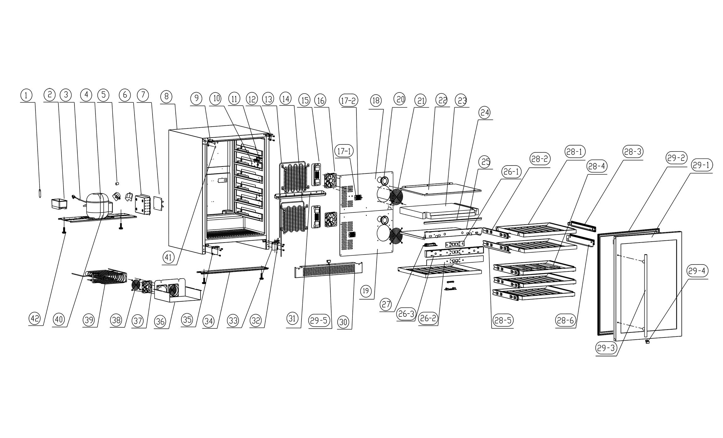 ZEPHYR Refrigerator Wine Cooler PRW24C02BG Mardeys