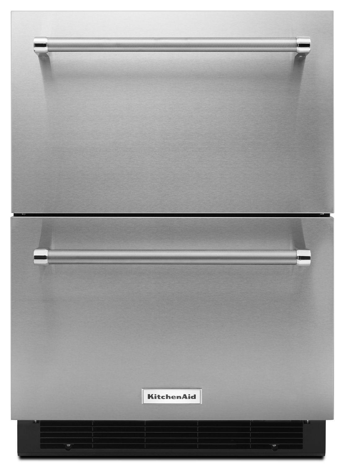 KITCHENAID 24" Stainless Steel Double Refrigerator Drawer Stainless Steel KUDR204ESB