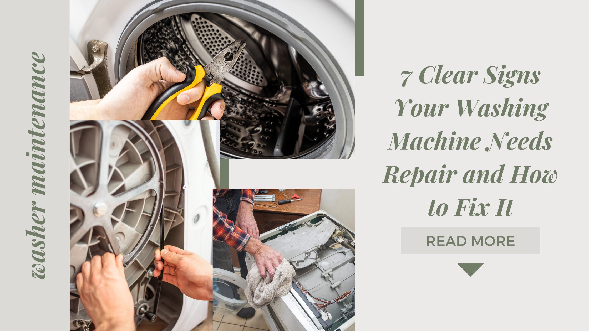 Signs your washing machine needs repair and how to fix it