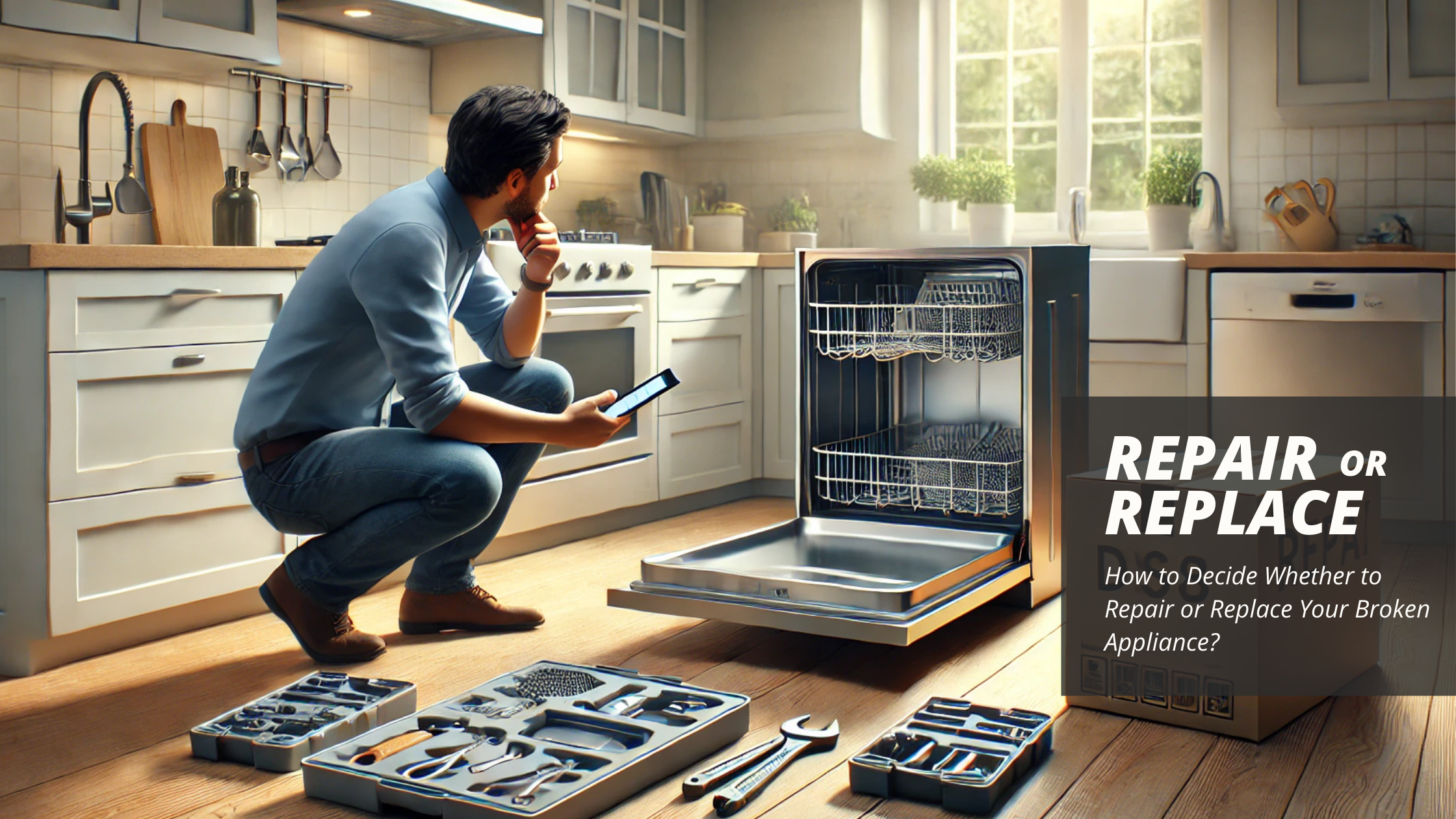Deciding whether to repair or replace a broken appliance