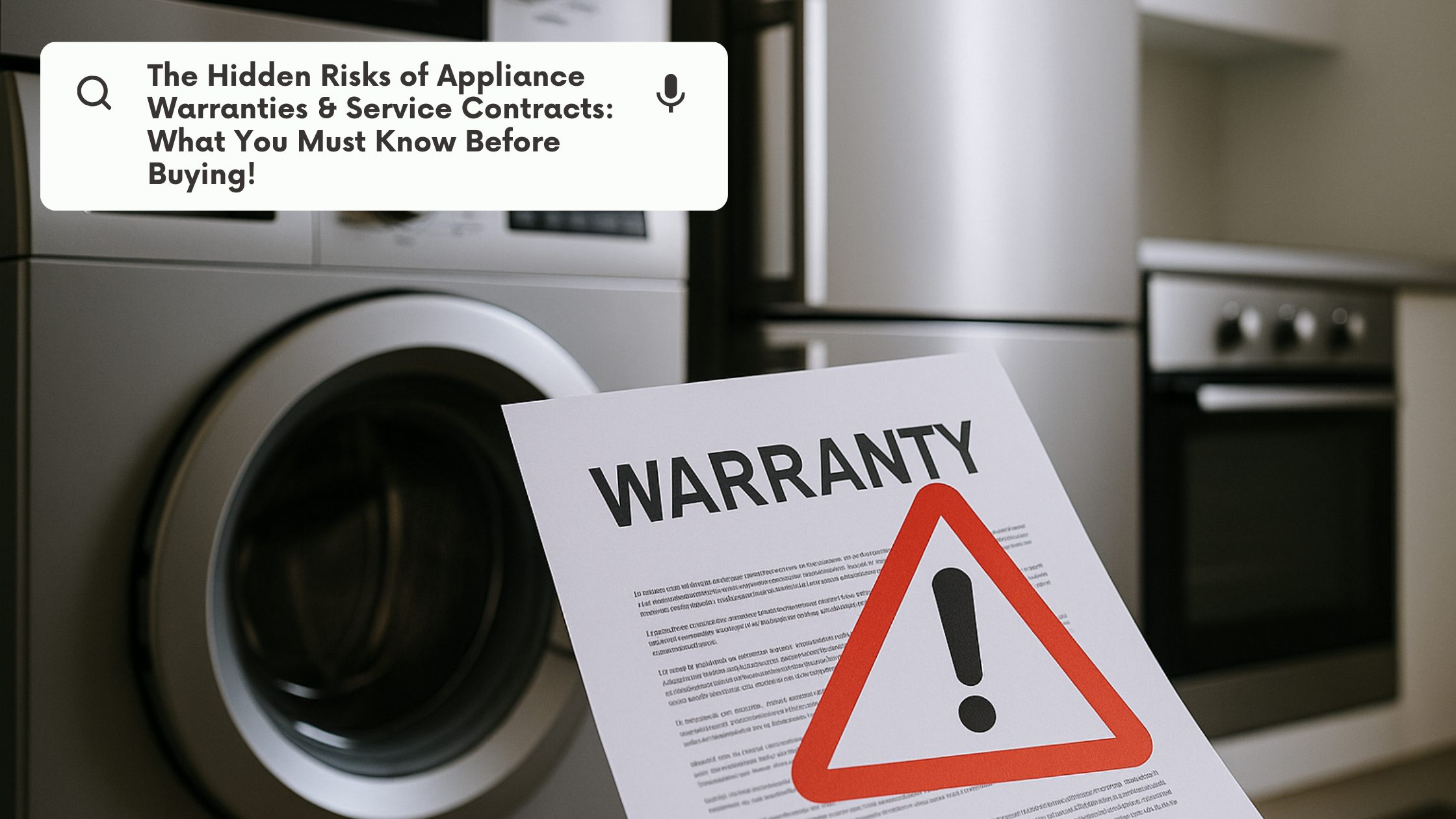 Hidden Risks of Appliance Warranties and Service Contracts