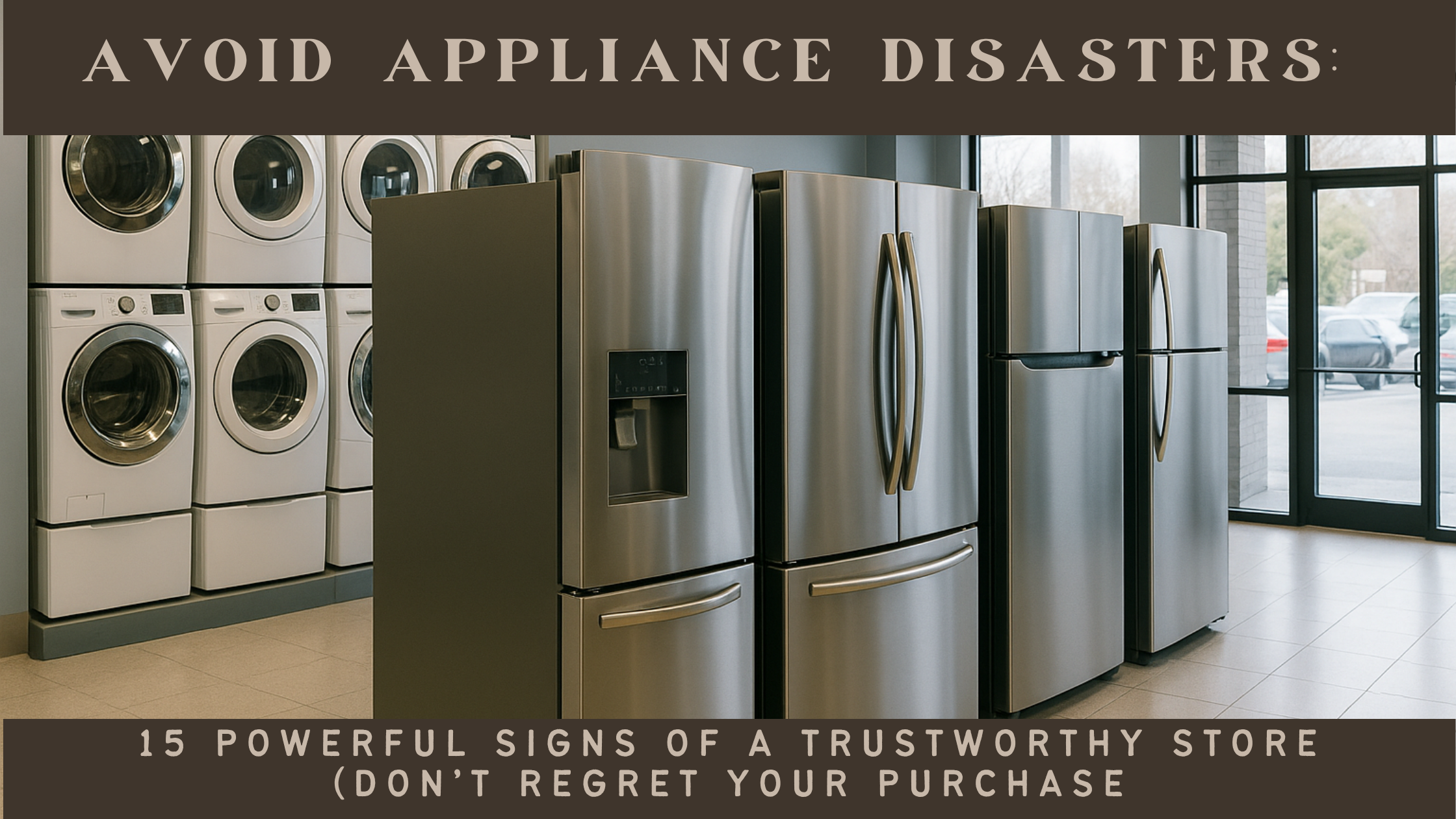 Avoid Appliance Disasters by Choosing a Trusted Store