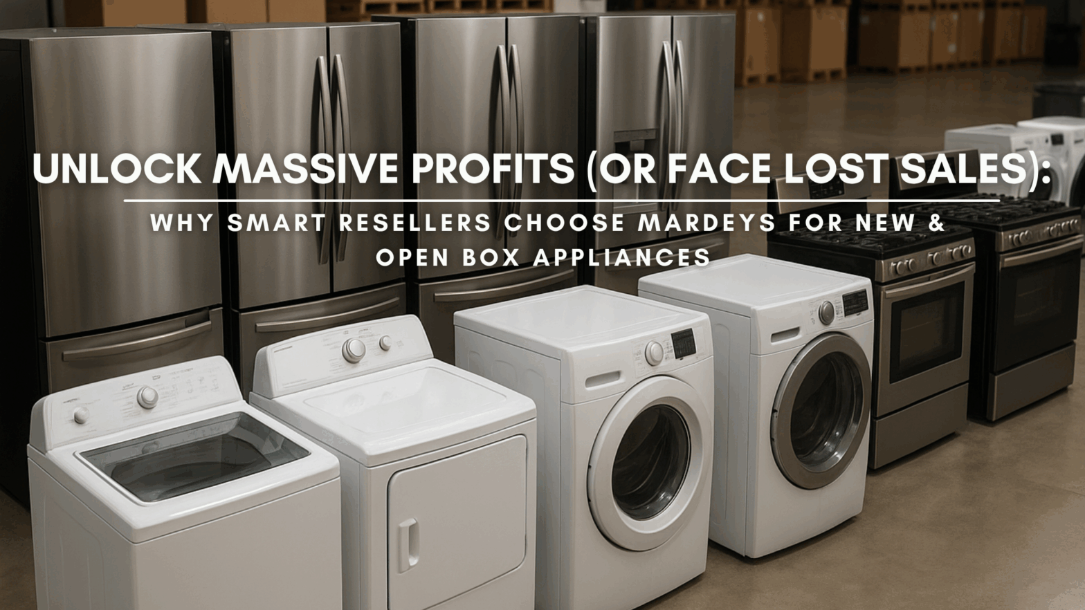 Smart resellers sourcing new and open box appliances from Mardeys