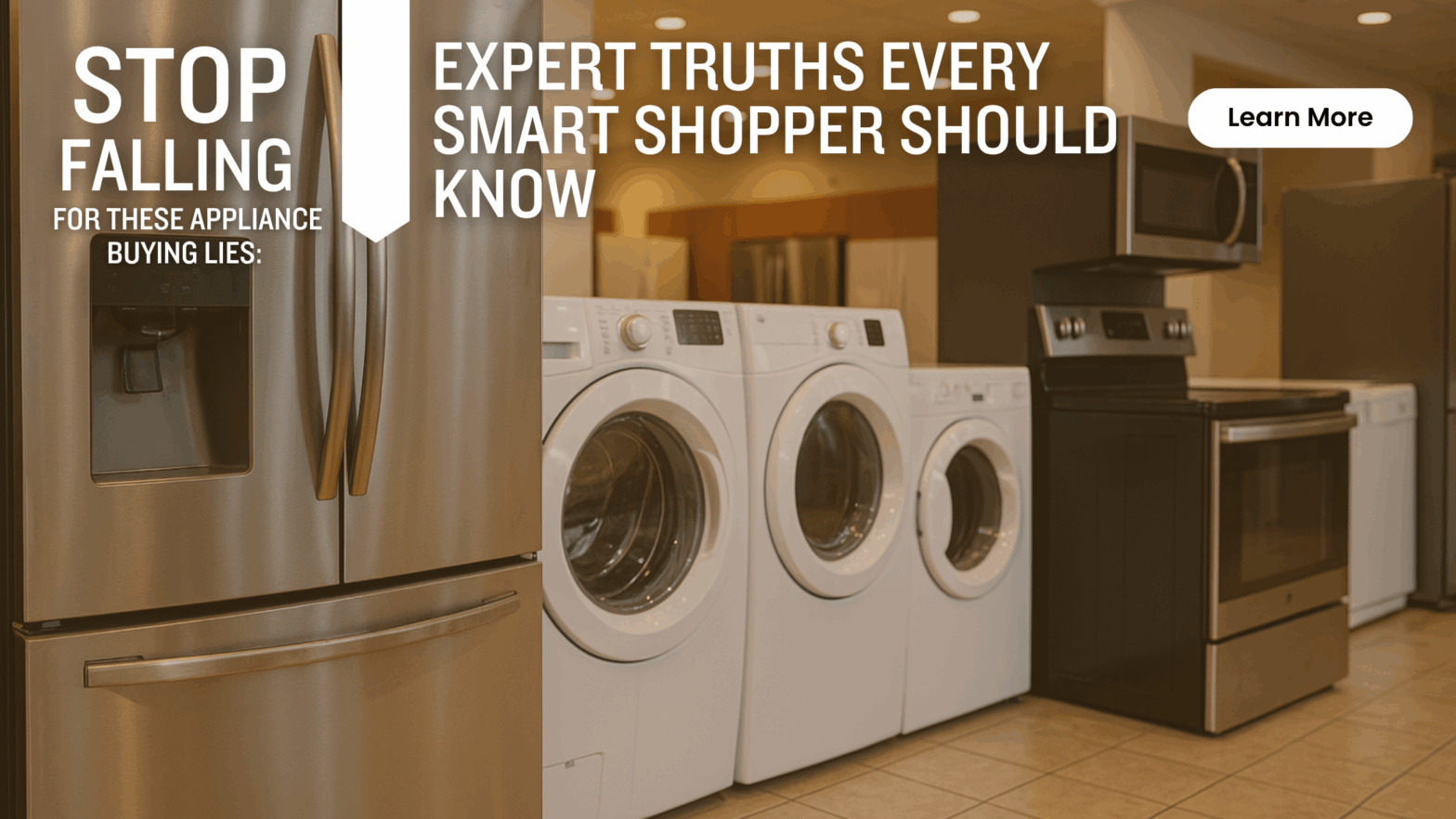 Appliance expert revealing common appliance buying lies to avoid