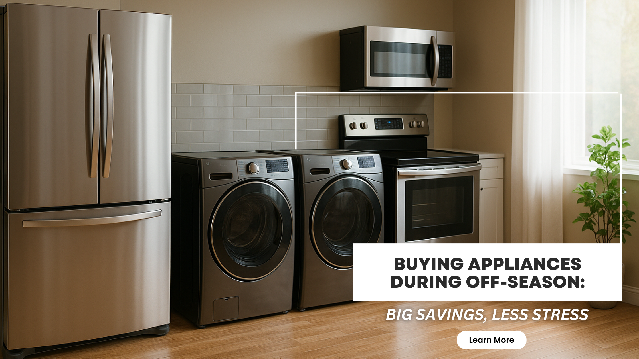 Shopper reviewing smart, eco-friendly appliances to avoid costly appliance mistakes