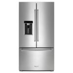 KITCHENAID 36″ Counter Depth French Door Platinum Interior Refrigerator 23.8 Cu. Ft. KRFC704FPS