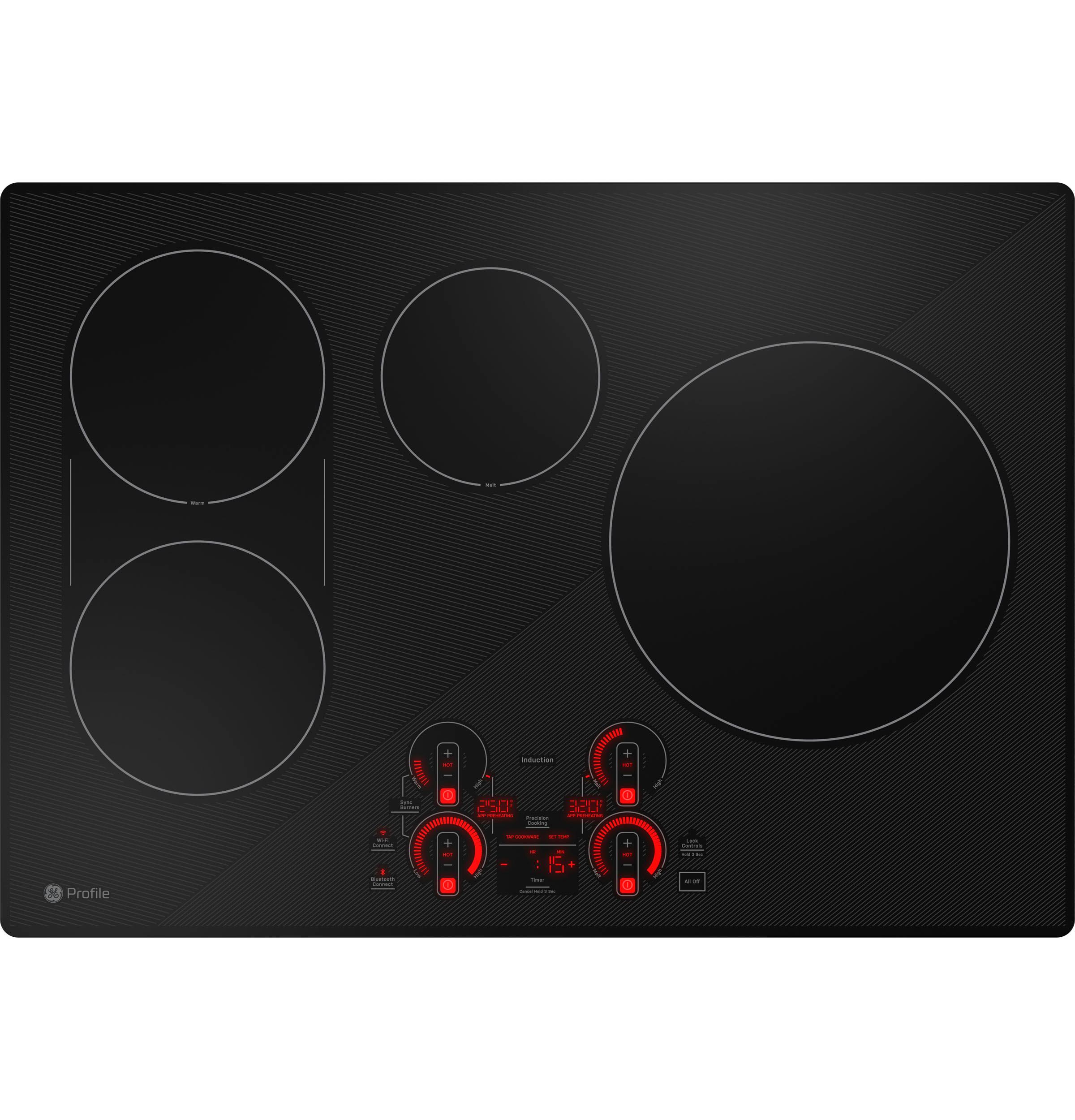 GE Profile(tm) Energy Star 30″ Built In Touch Control Induction Cooktop PHP9030DTBB