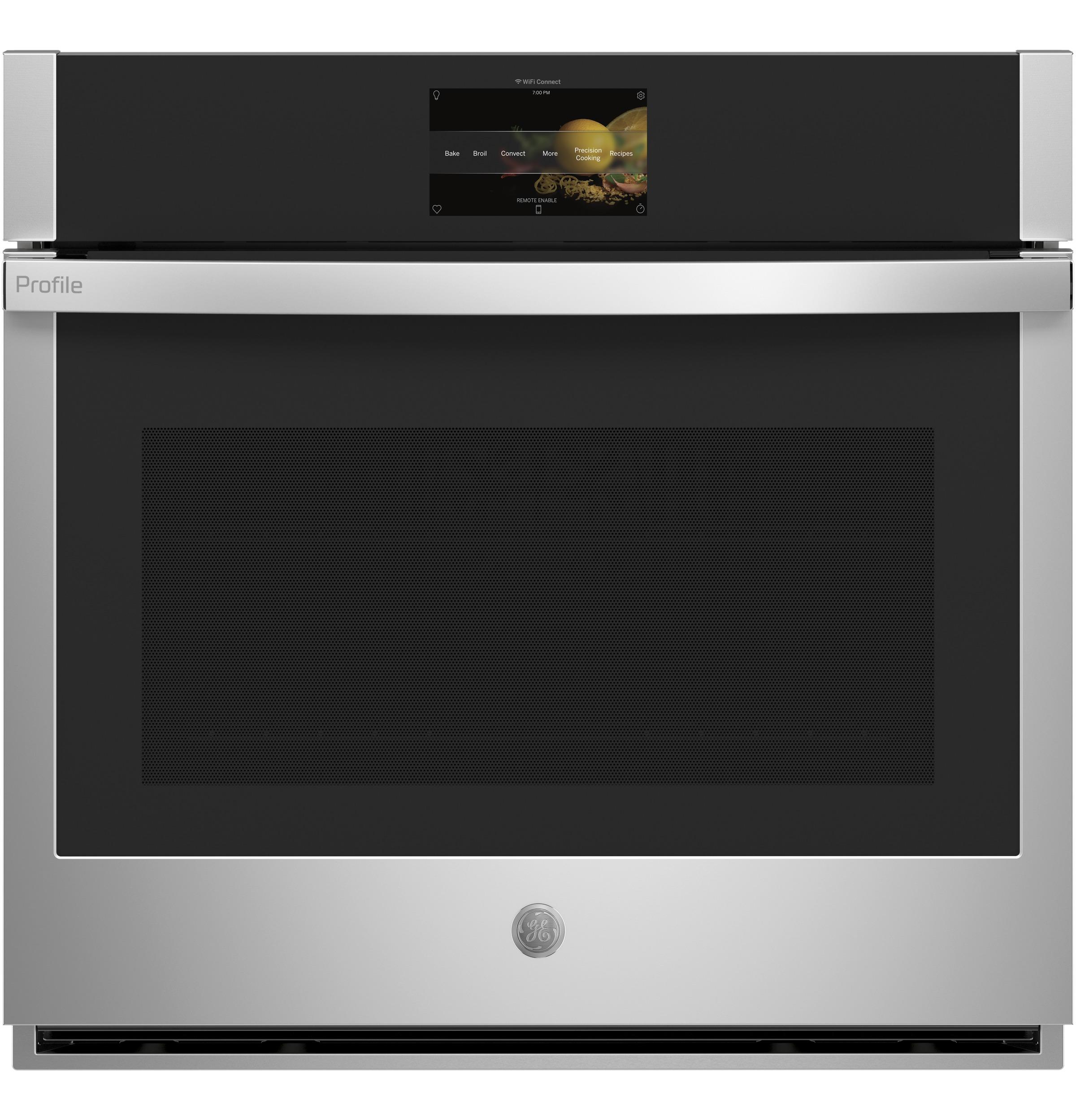 GE Profile(tm) 30″ Smart Built In Convection Single Wall Oven With No Preheat Air Fry And Precision Cooking PTS7000SNSS