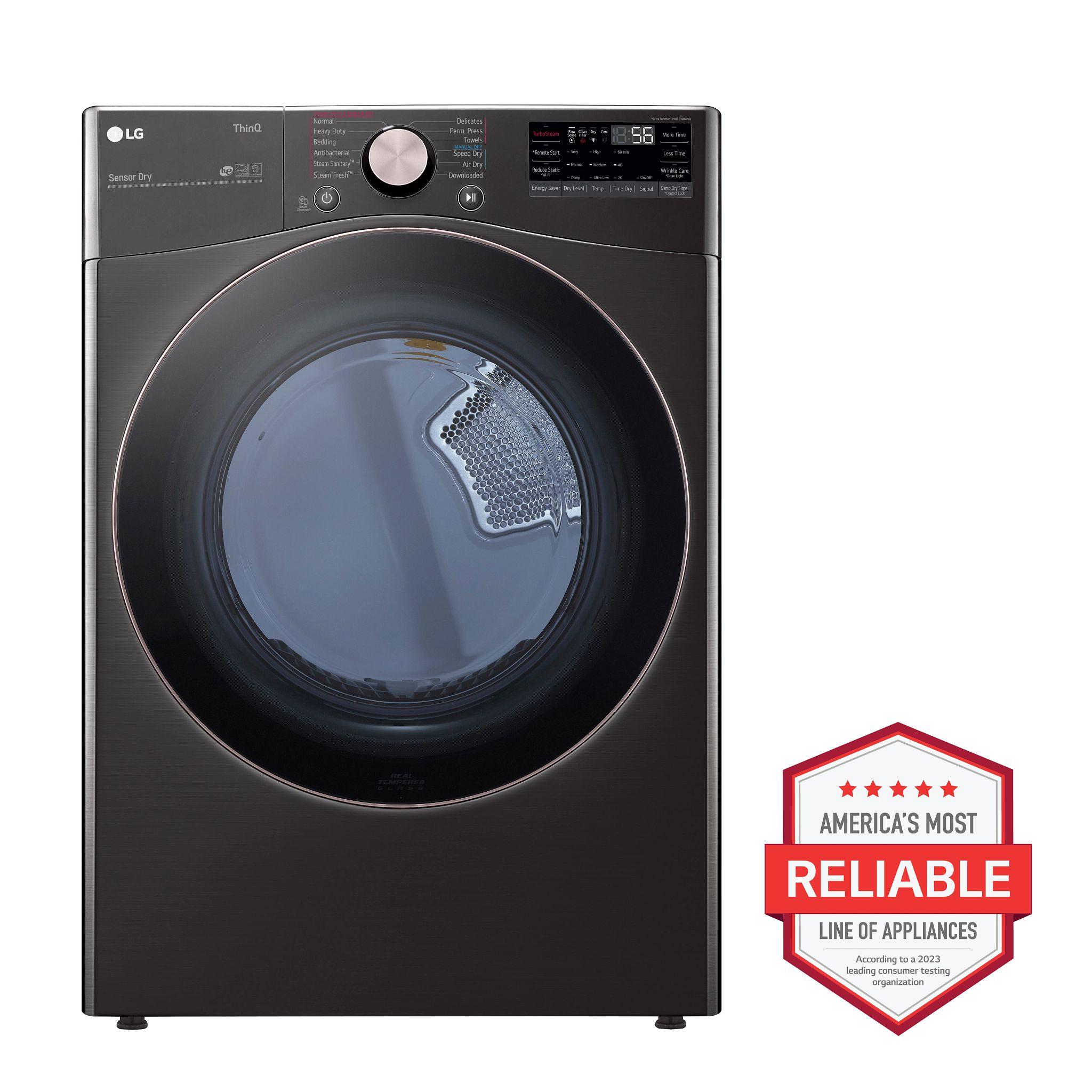 LG 7.4 Cu. Ft. Ultra Large Capacity Smart Wi Fi Enabled Front Load Electric Dryer With Turbosteam(tm) And Built In Intelligence DLEX4000B