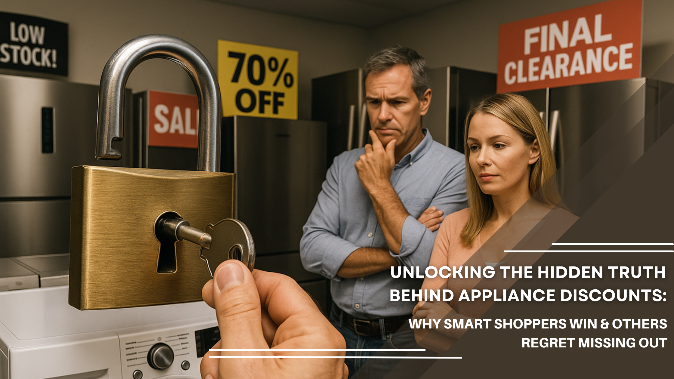 Smart shoppers benefiting from appliance discounts and seasonal deals
