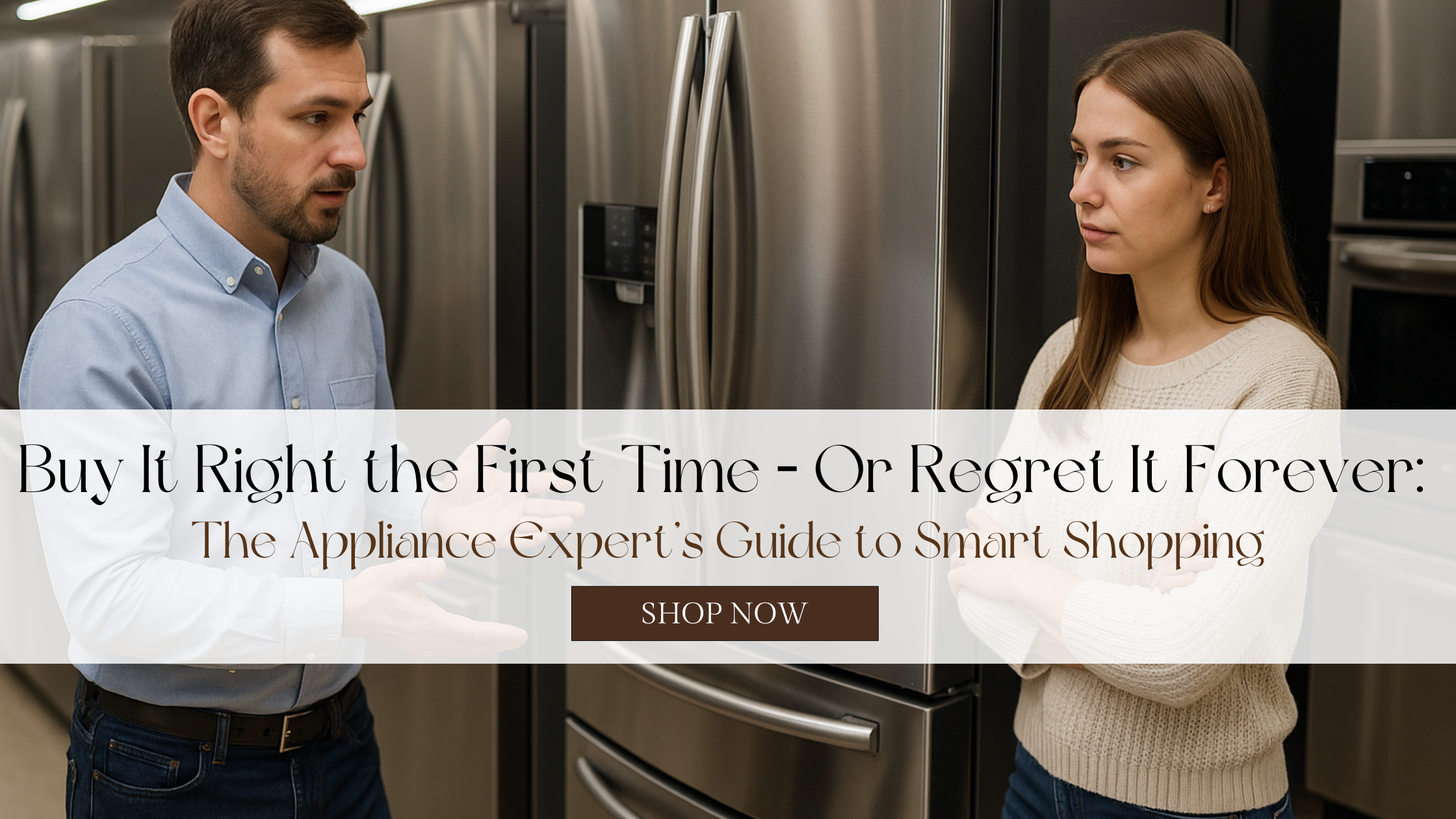 Appliance expert giving shopping tips to help buyers choose the right appliances