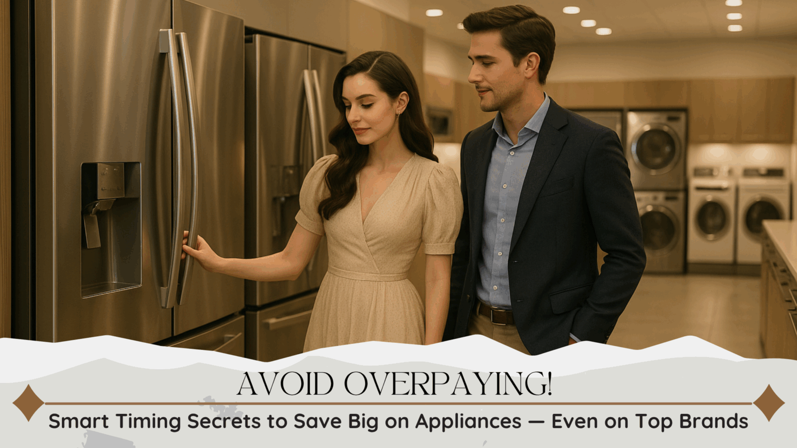 Shopper avoiding overpaying by buying appliances at the right time