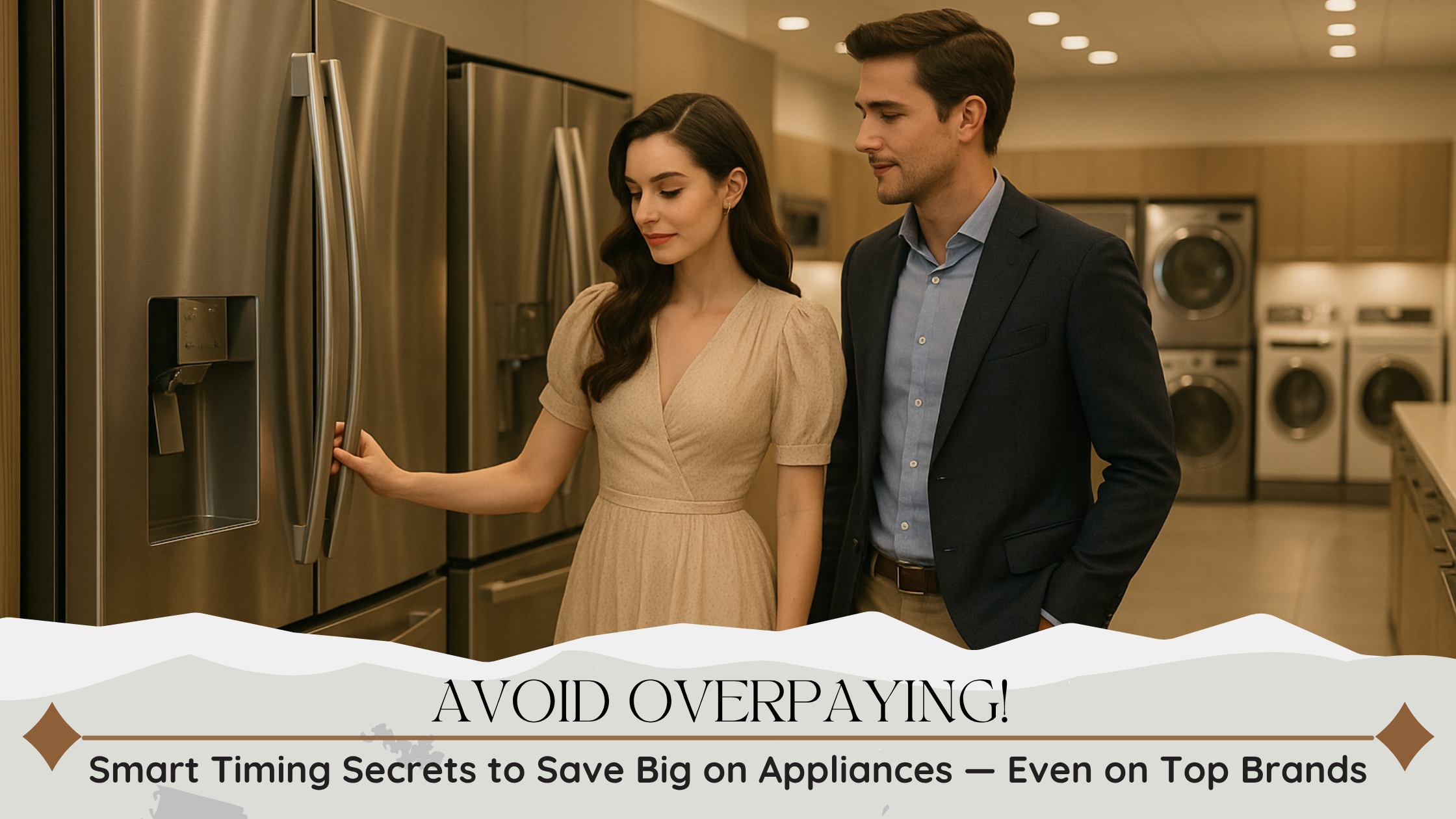 Shopper avoiding overpaying by buying appliances at the right time