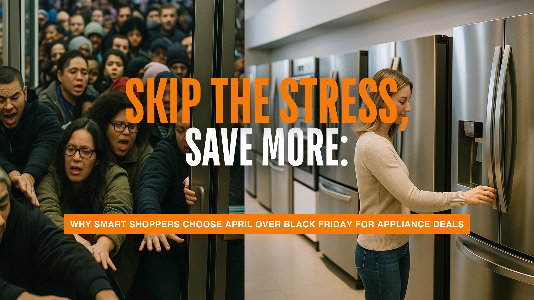 Smart shoppers comparing April vs Black Friday appliance deals