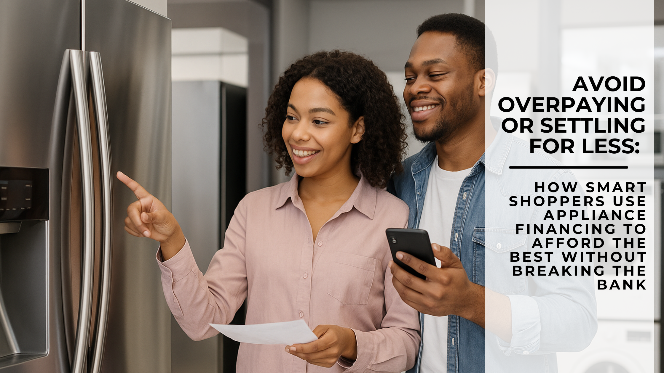 Smart shopper using appliance financing to buy high-quality appliances affordably