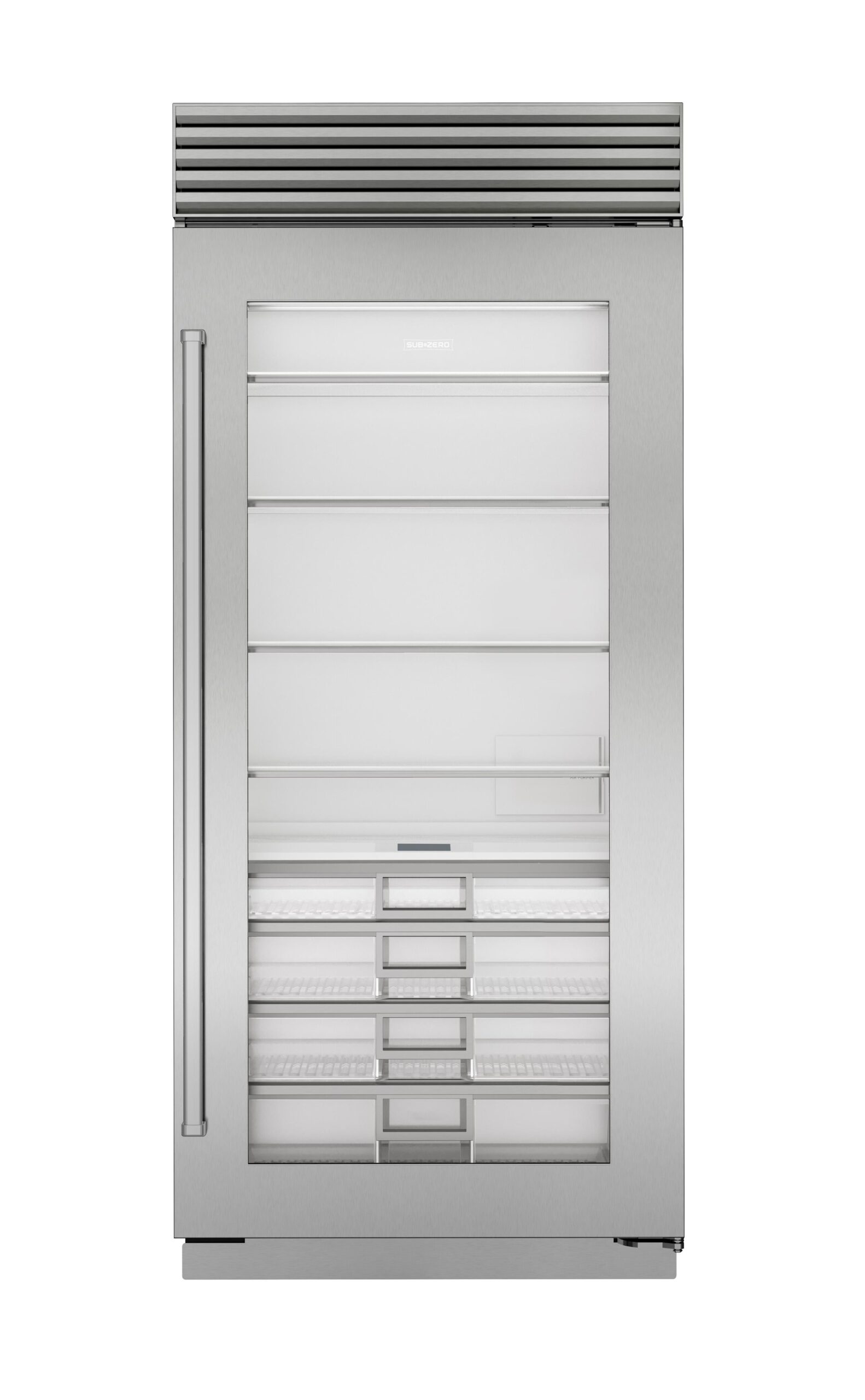 SUB-ZERO Sub Zero 36" Built In Refrigerator Column With Glass Door 22.9 Cu. Ft. Right Hinge Stainless Steel CL3650RGSTR